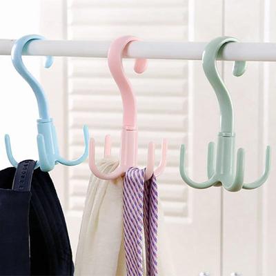 Multifunctional Rotating Hook Creative Home Four-Claw Coat,