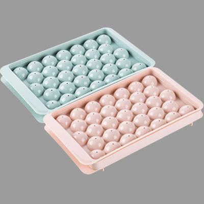 Creative Lidded Round 33-Compartment Ice Tray Plastic Ice Cu