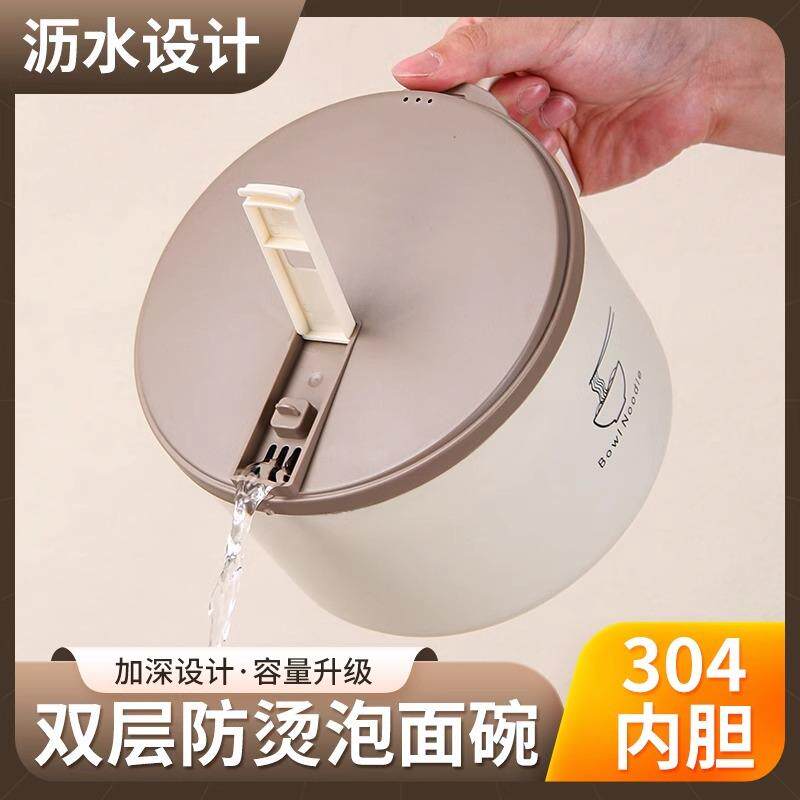 Instant noodle bowl, a student-friendly option with a lid, m