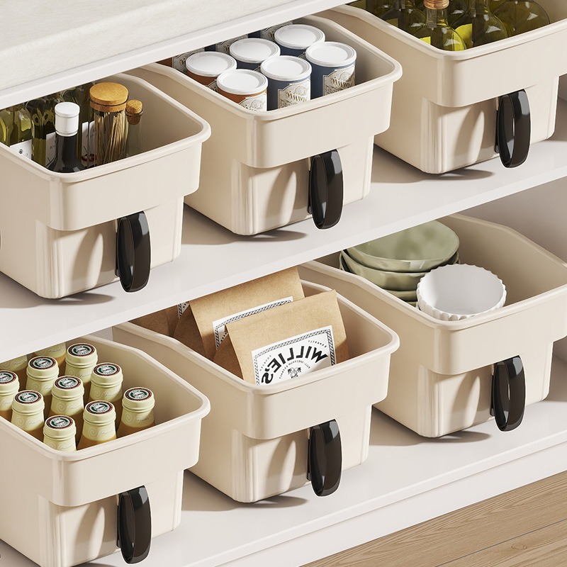 Storage boxes with handles for cabinets suitable for high ki
