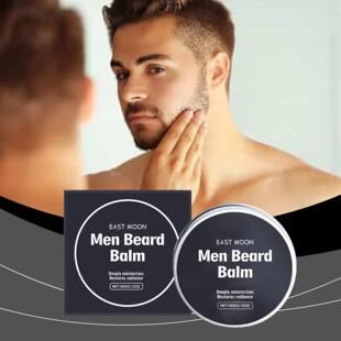 EAST MOON Men's Beard Care Balm - Softening, Shaping, Nouris