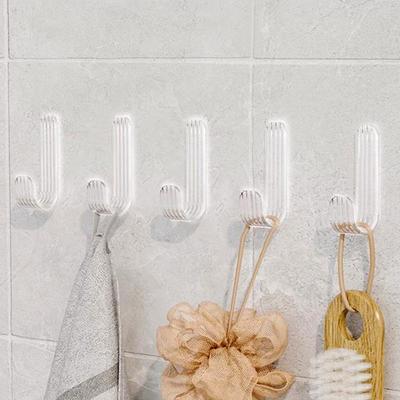 Acrylic adhesive hooks for keys and clothes, strong and dril