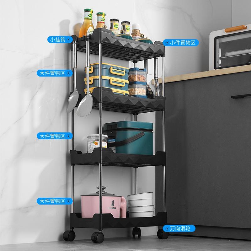 Kitchen storage rack bathroom Shelf Trolley iron shelves