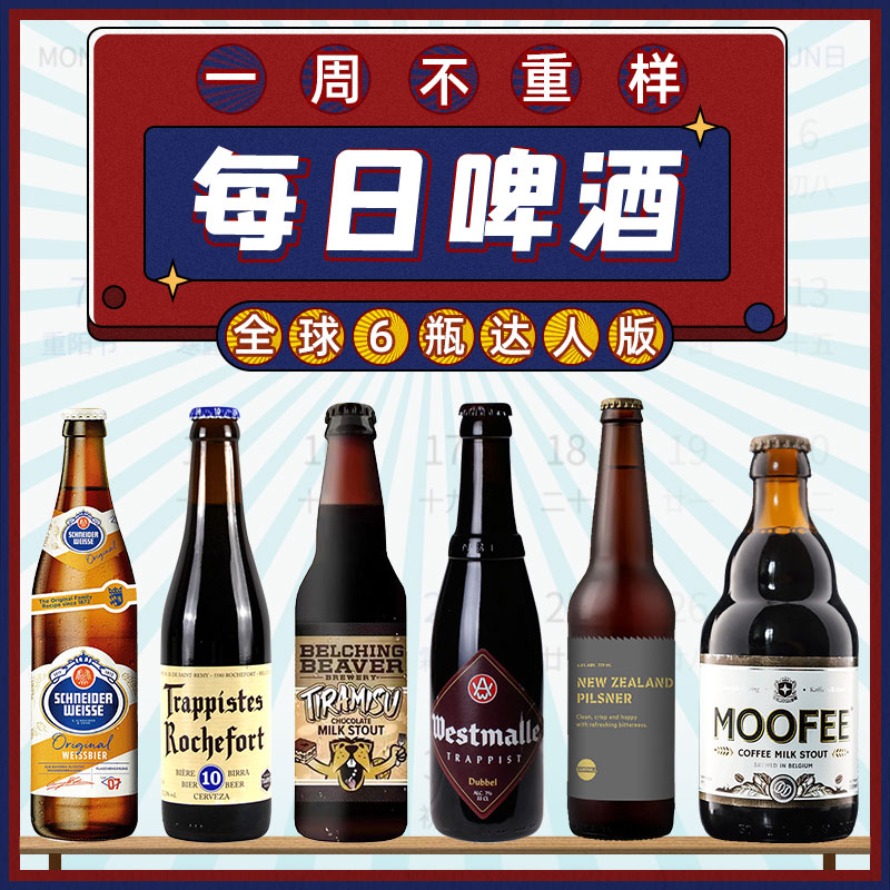 全球6瓶精酿啤酒比利时进口