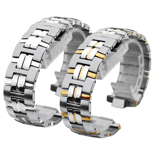 胜爱表带适配梅花钢表带83930 SY-271凸口表链男20.5*8手表带配件