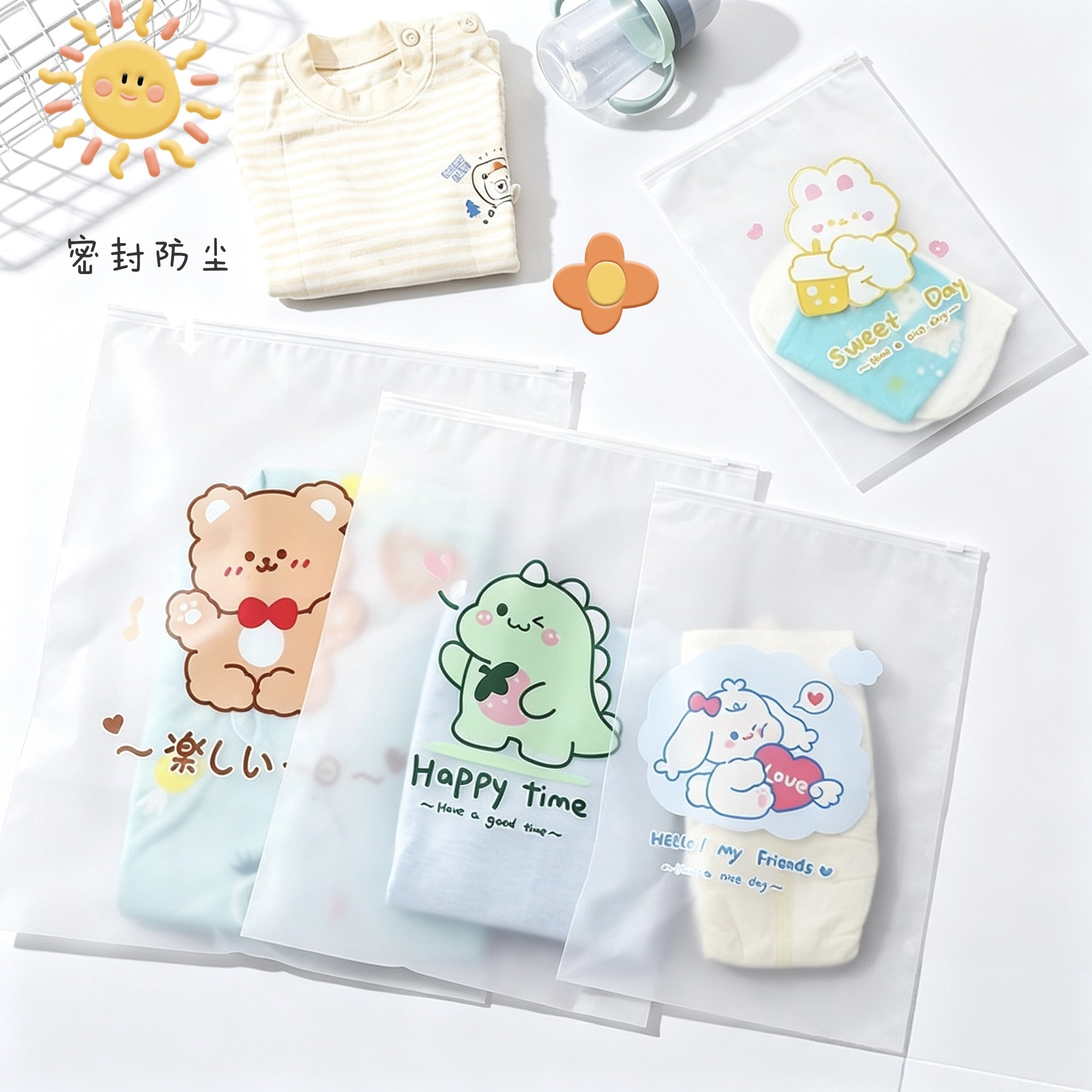旅行收纳袋子衣物密封袋装衣服透明整理包待产行李分类小物品