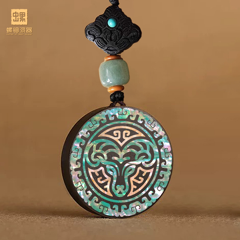 锦贝传说螺钿漆器钥匙扣挂件