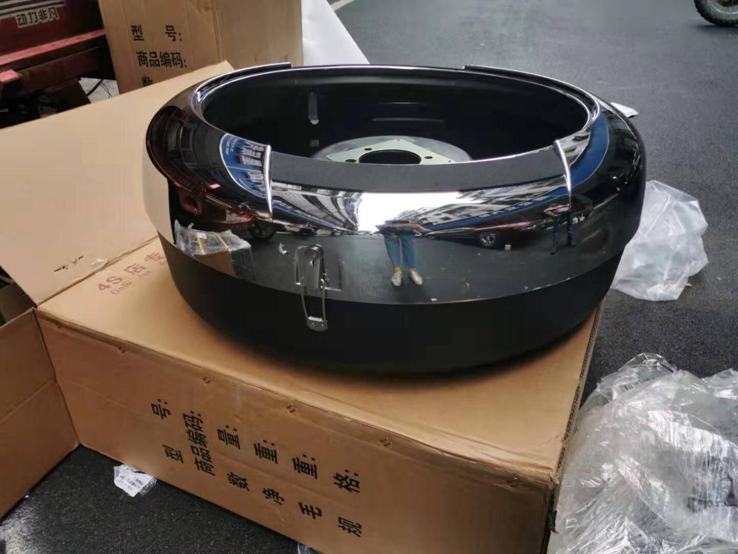 三菱帕杰罗V93V97老款中规尾门备胎罩电镀饰圈备胎罩套护罩