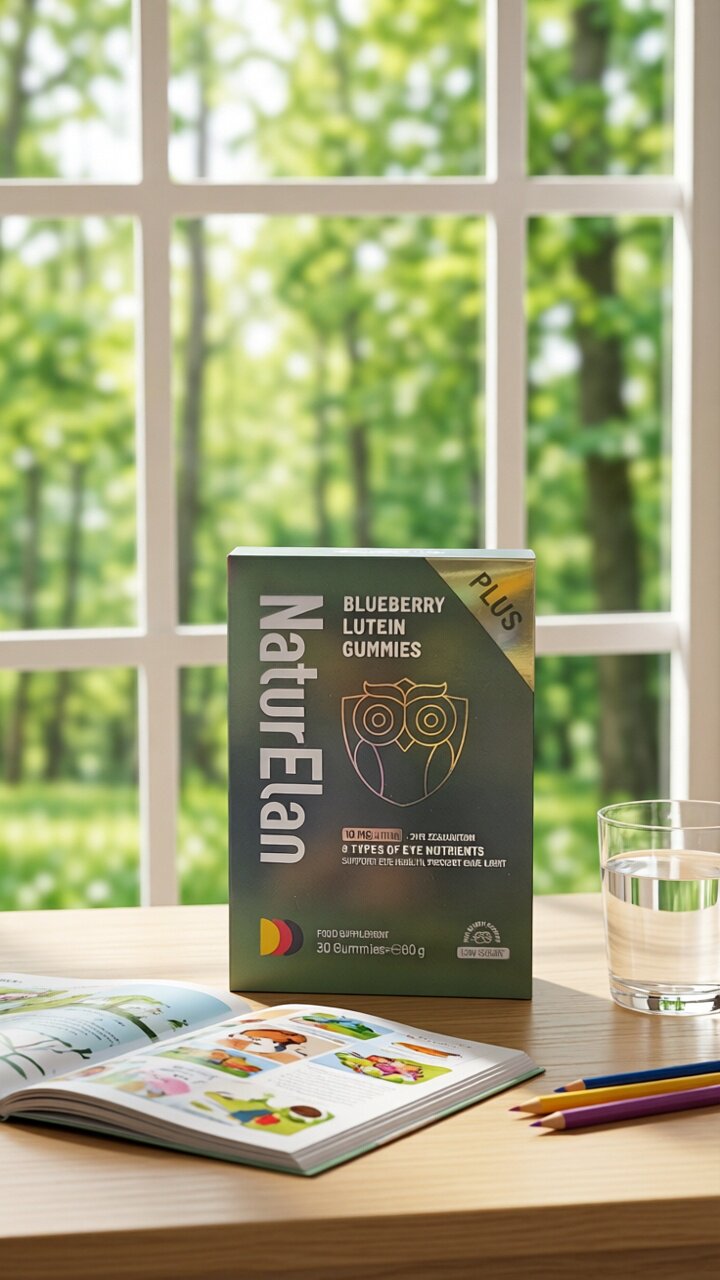 德国进口NATURELAN呐兔蓝莓叶黄素护眼软糖30粒原装正品溯源