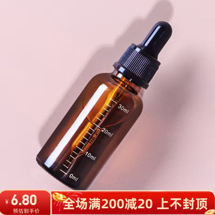 带刻度棕色精油空瓶滴管图片