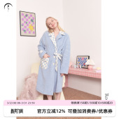 Roomance汝曼司原创 睡袍家居服 珊瑚绒睡袍女秋冬可外穿睡衣长款