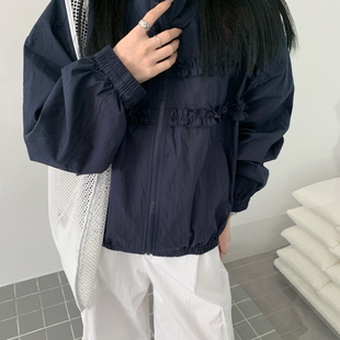 M.TWO 韩系木耳花边拉链短外套91508 26年春款