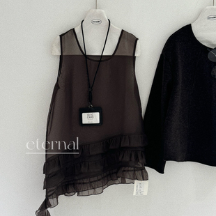 eternal.西子-百搭款四季款氛围感斜边下摆背心裙连衣裙51760