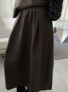 eternal.西子-全松紧呢料分割线不挑人跑量半身裙51720