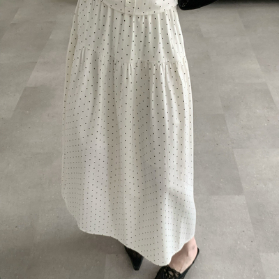 eternal.西子-夏首爆全松紧波点牛仔百搭不挑人设计感半身裙51920