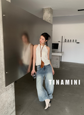 秋上新!【TINAMINI】休闲风格百搭破洞牛仔裤  N0021#  6