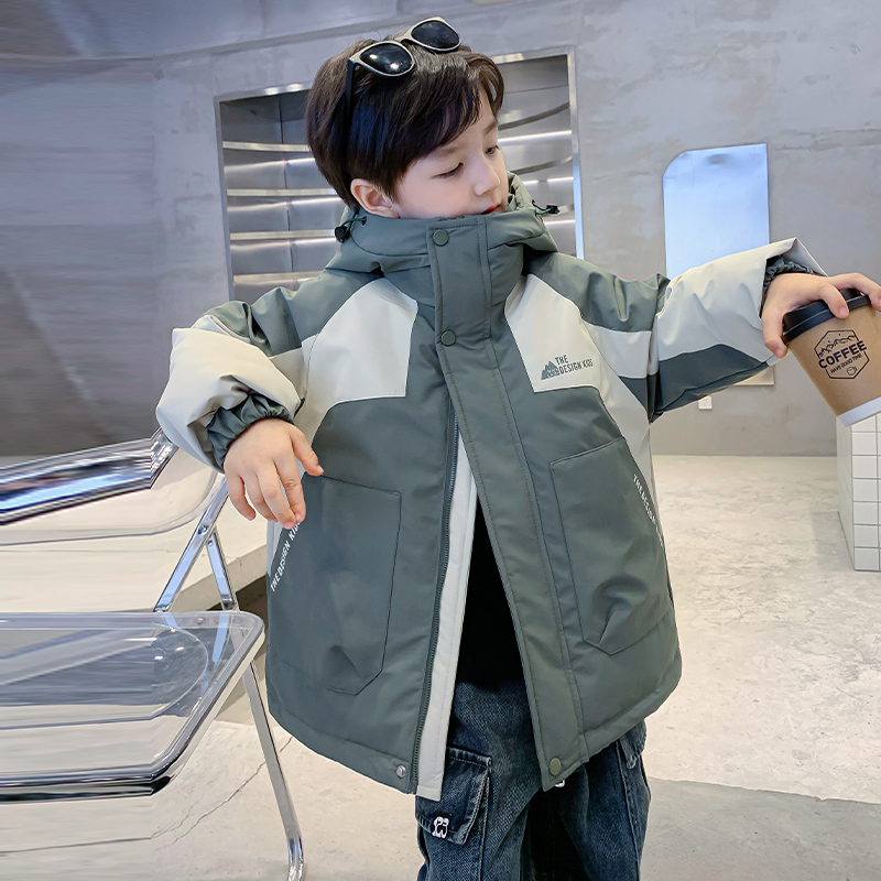 男童羽绒服冬季2025新款儿童中长款大童男孩秋冬款加厚冬装外套潮