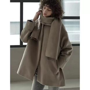 2026最新款 大衣 气质 围巾 外套 日系 风衣 显瘦 可爱