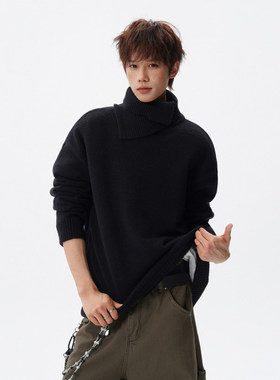Anniehall official几物男装设计pd大人小众设计感高领毛衣针织衫