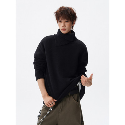 Anniehall official几物男装设计pd大人小众设计感高领毛衣针织衫