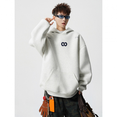 Anniehall official几物男装设计0123start重磅刺绣加绒加厚卫衣