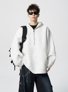 Anniehall official哥哥就是style白糖玫瑰重磅美式连帽大码卫衣