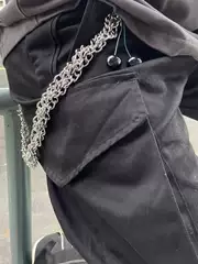 Heavy-Duty Raf-Style Cherry Pants Chain Detachable Keychain Waist Chain Bag Charm Pendant ins Vibe