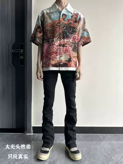 Randy's Self-Made Ro-Style Waxed Pants, Handcrafted with Wax Coating, Slightly Flared Stretch Denim Trousers, Long Pants Wokkvibe
