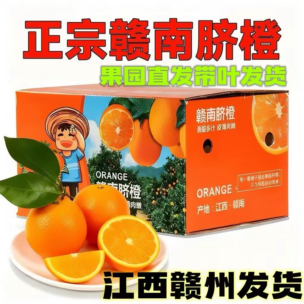 正宗江西赣南脐橙水果10斤装新鲜超甜大果果园直供橙子