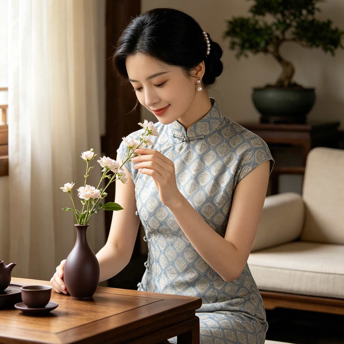 复古风改良旗袍夏季新款图片