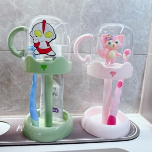 刷牙杯牙刷牙缸漱口杯宝宝可爱洗漱杯儿童男孩女孩电动牙刷置物架
