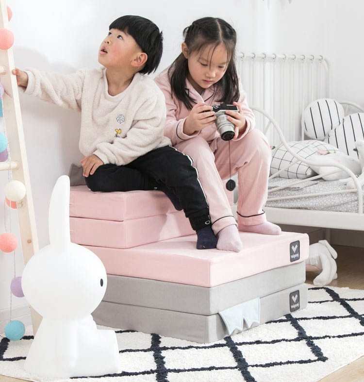 宝宝防摔地垫加厚床边小楼梯婴儿童可折叠攀爬可拆洗小沙发游戏垫