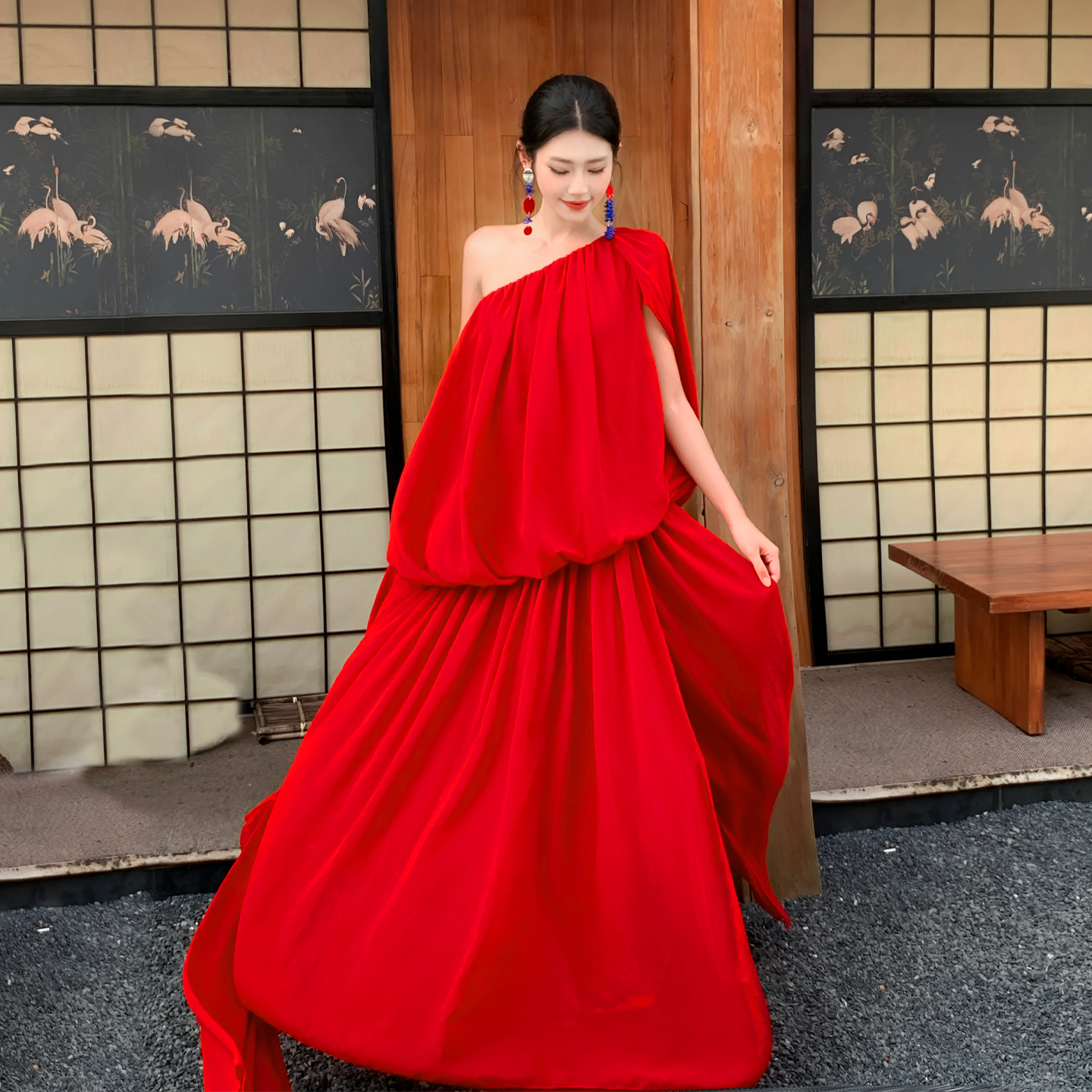 现货秒发！高端新中式晨袍连衣裙