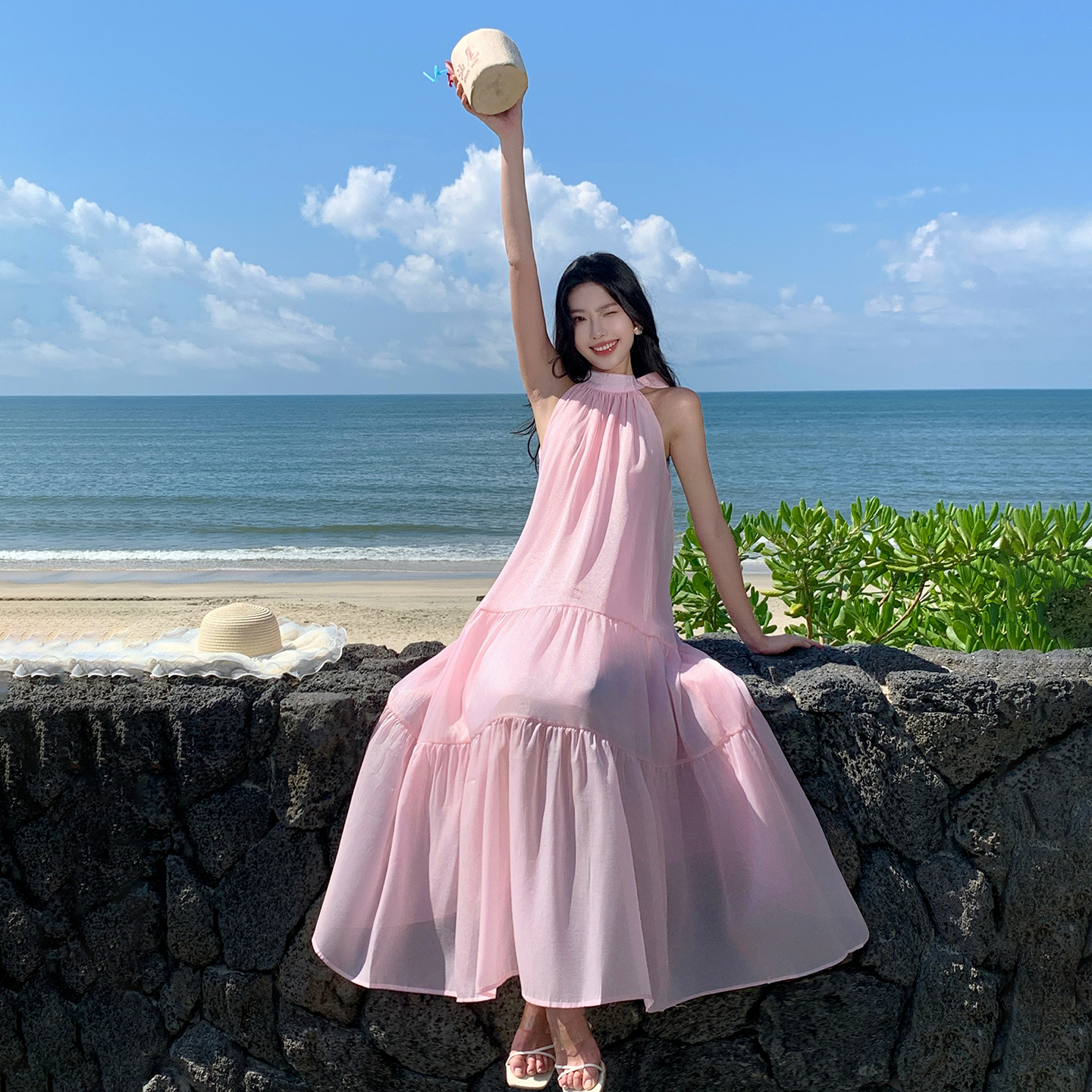 现货当日发出！度假超仙拍照裙子