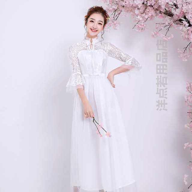 伴娘礼服女2019新款大红色长款伴娘服姐妹裙伴娘团中式显瘦秋春季在类目 女装/女士精品, 婚纱/旗袍/礼服, 礼服/晚装中 - 来自Buy2taobao.com提供专业的淘宝代购服务