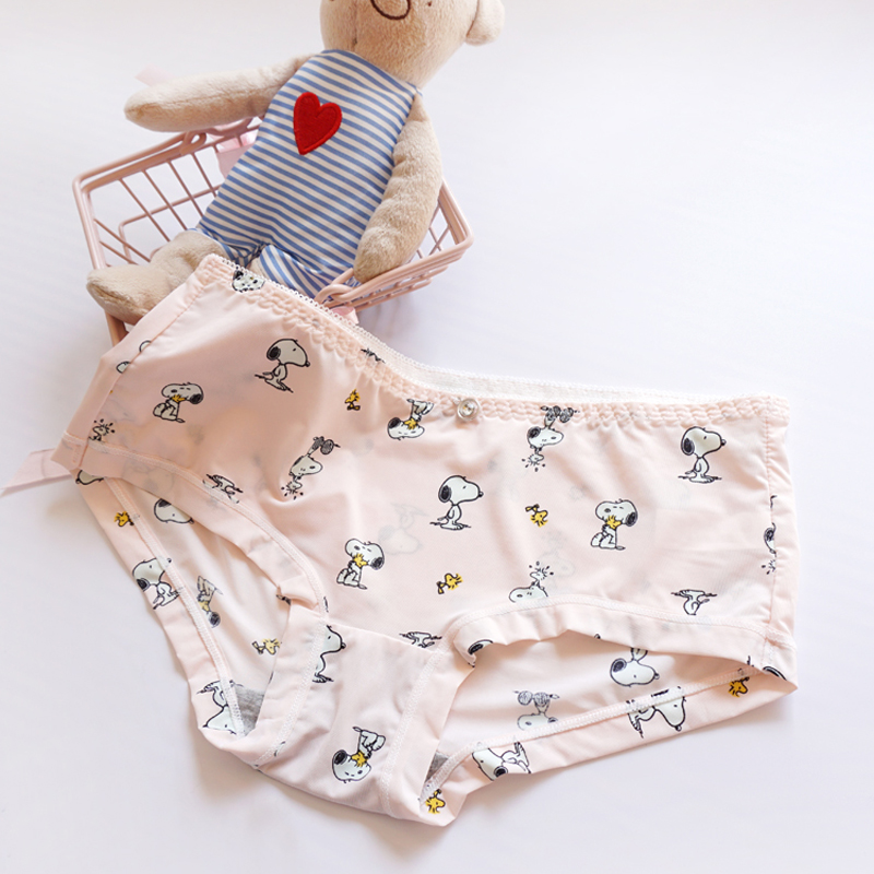 日系女士夏季冰丝史努比三角内裤