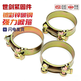 强力型喉箍镀锌加厚欧式管箍重型管夹抱箍卡箍紧箍不锈钢水管油管