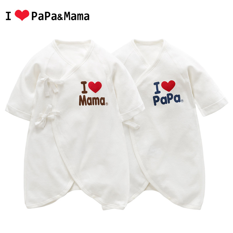 我爱妈妈婴儿服双胞胎新生婴儿儿衣服五月份宝宝睡觉连体衣春款