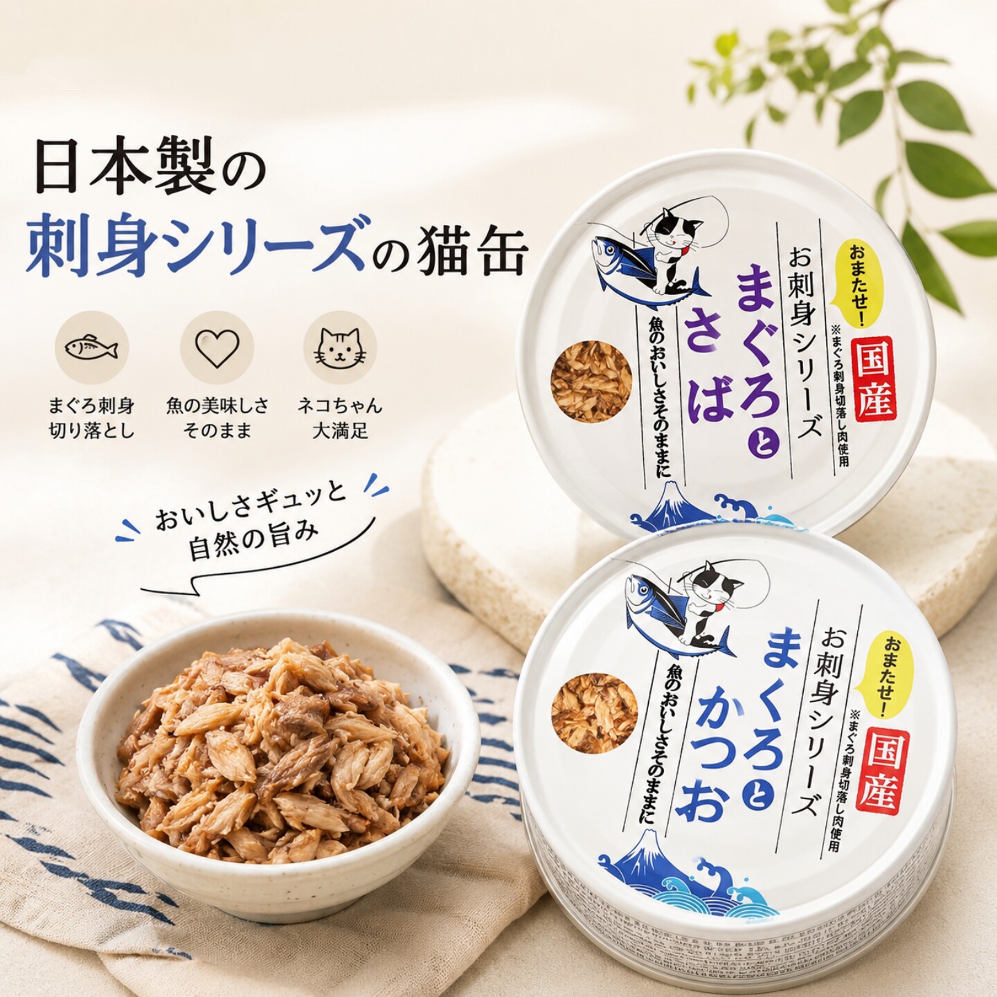 现货日本进口三洋的传说金枪鱼刺身级生鱼片罐头猫零食补水湿粮