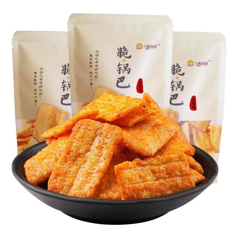 斗嘴食间脆锅巴零食小包整箱儿时怀旧甜辣味散装休闲小吃网红零食