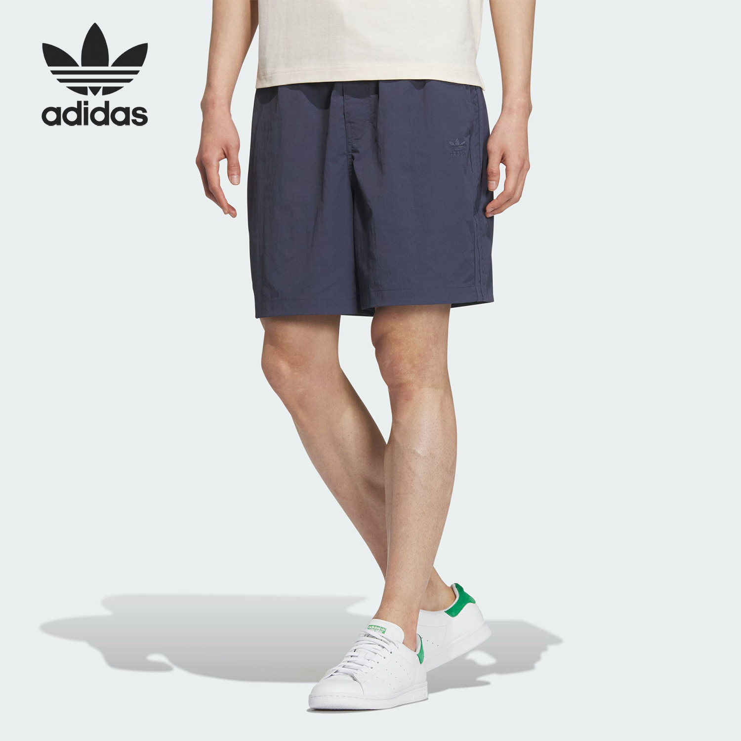 Adidas/阿迪达斯正品三叶草宽松男子运动休闲梭织短裤IS0653