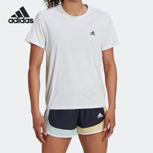 跑步女子运动休闲短袖 26夏季 T恤HL1454 阿迪达斯正品 Adidas
