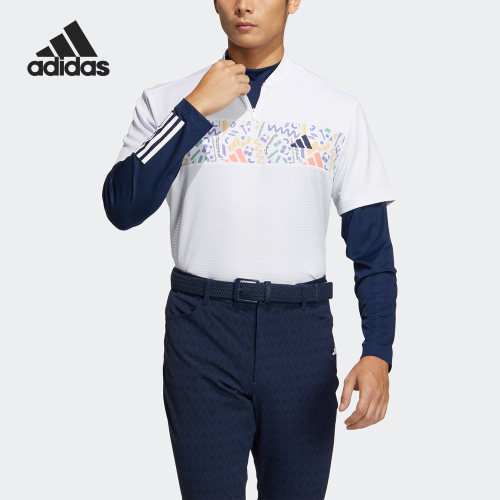 Adidas/阿迪达斯正品新款男子高尔夫运动长袖POLO衫HT6841