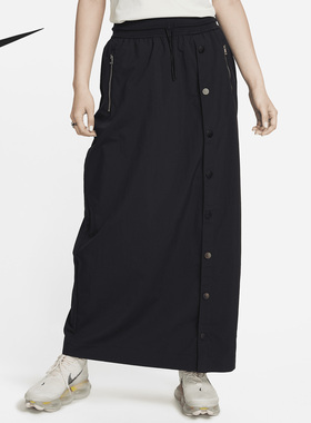 Nike/耐克正品26夏运动女子透气排扣开叉休闲半身裙FB8355-010