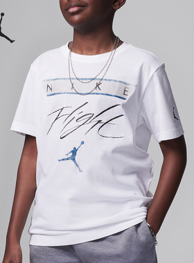 Nike/耐克正品Air Jordan 4大童新款圆领休闲T恤HM4742-100