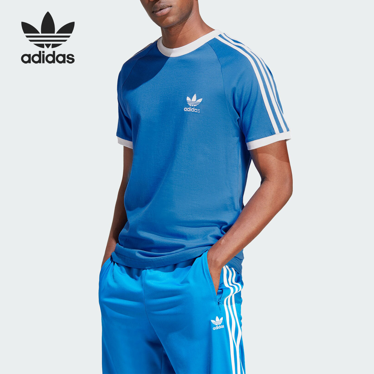 阿迪达斯男士运动简约短袖