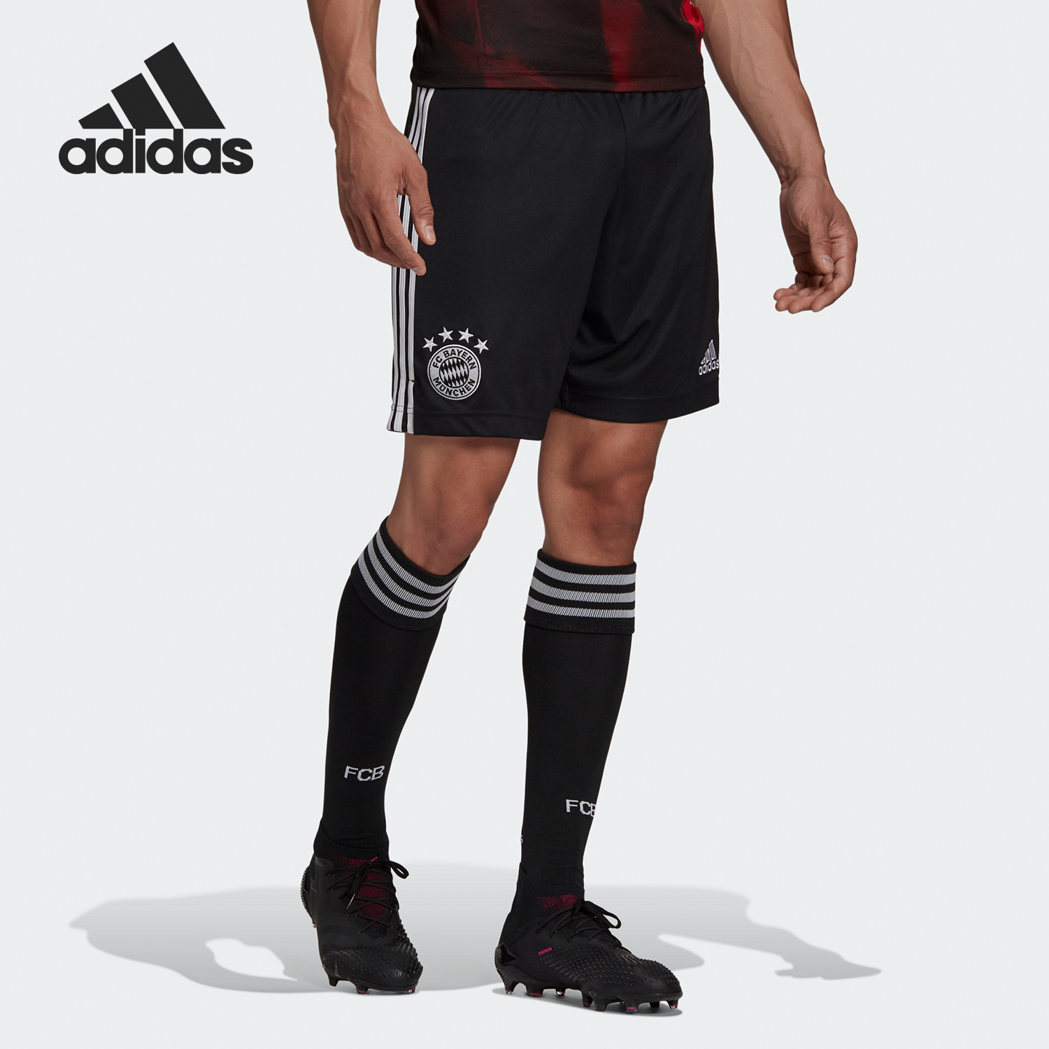 男子足球运动短裤Adidas透气