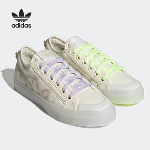 男女低帮帆布鞋 Adidas 三叶草NIZZA GX2731 阿迪达斯正品 板鞋