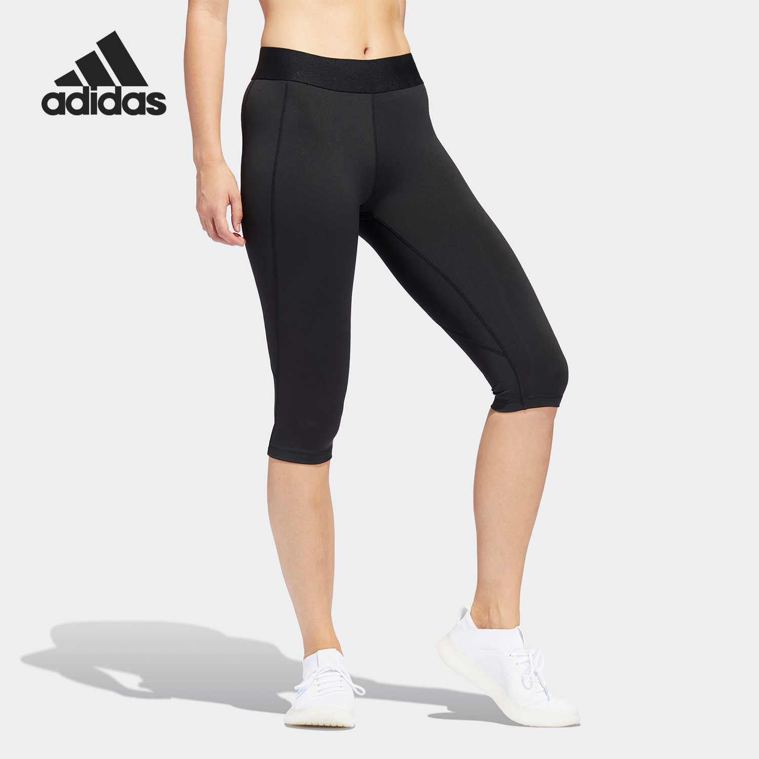 Adidas/阿迪达斯正品夏季女子健身训练修身运动五分裤FJ7169