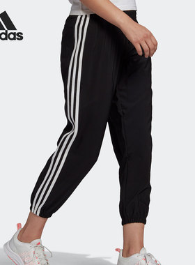 Adidas/阿迪达斯正品款三道杠女子休闲收口运动九分裤 GM5559